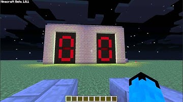 Minecraft [double] 7-segment display with counter + download