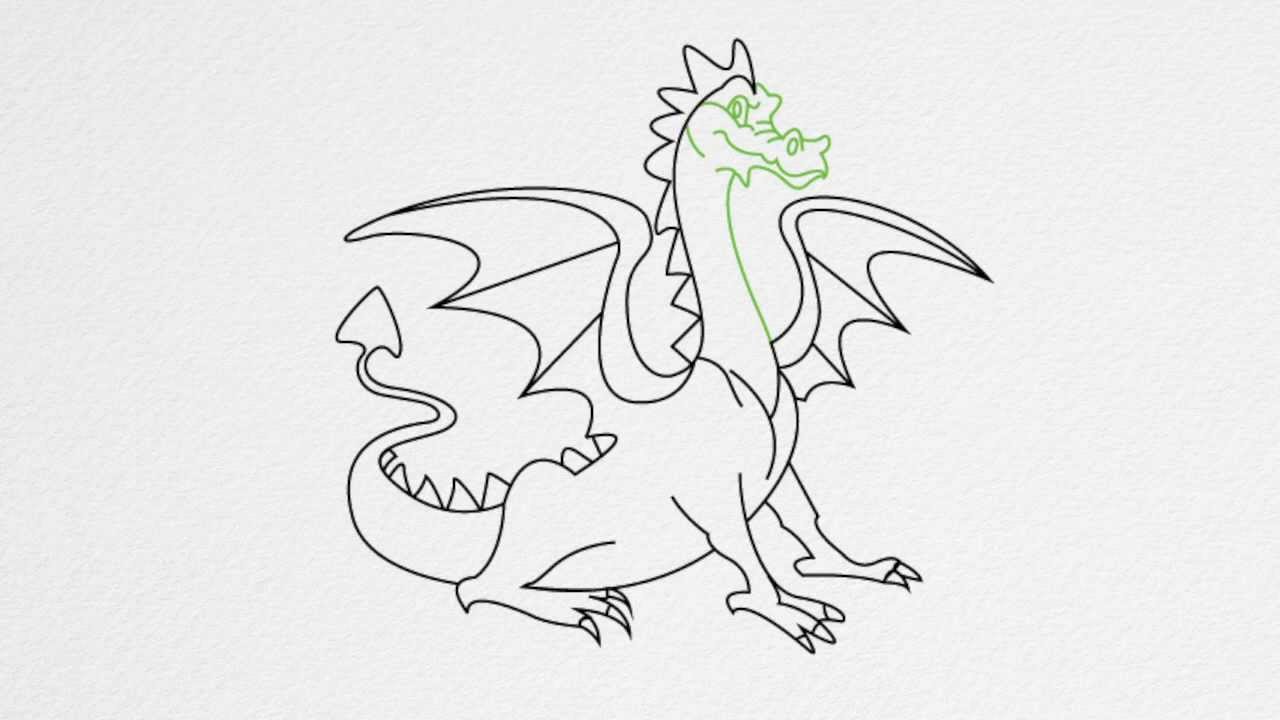  How to draw  a DRAGON step  by step  YouTube