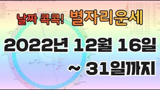 [고전 점성학]22년 12월 16일~31일 까지 보름 별자리 운세