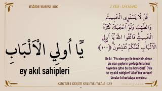 Kuran-I Keri̇m Keli̇me Meali̇ 123 Mai̇de Suresi̇ 96 - 103 7. Cüz