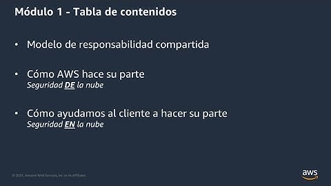 1 - Intro - Responsabilidad compartida - Seguridad DE la Nube - AWS Security Immersion Day (2025-07)
