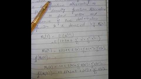 Moment generating function technique - Mathematical statistics | Math Kitchen Recipes