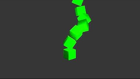 Blender array Green boxes