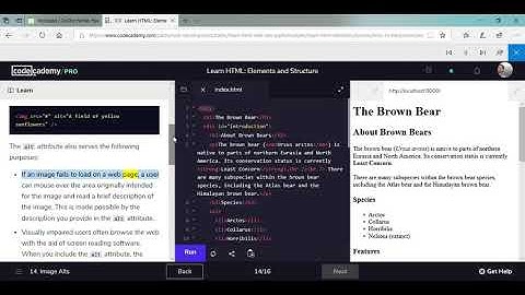 HTML Codecademy part 6 (img & alt