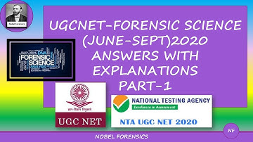 UGCNET2020-FORENSIC SCIENCE ANSWERS WITH EXPLANATIONS-Part 1 #UGCNET2020 FORENSICSCIENCE KEY