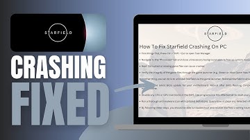 How To Fix Starfield Crashing On PC - Solved!