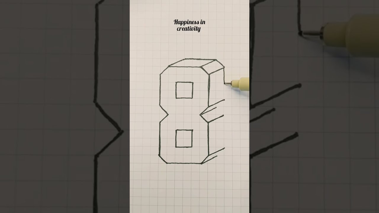 3d Drawing Number 8 Shorts