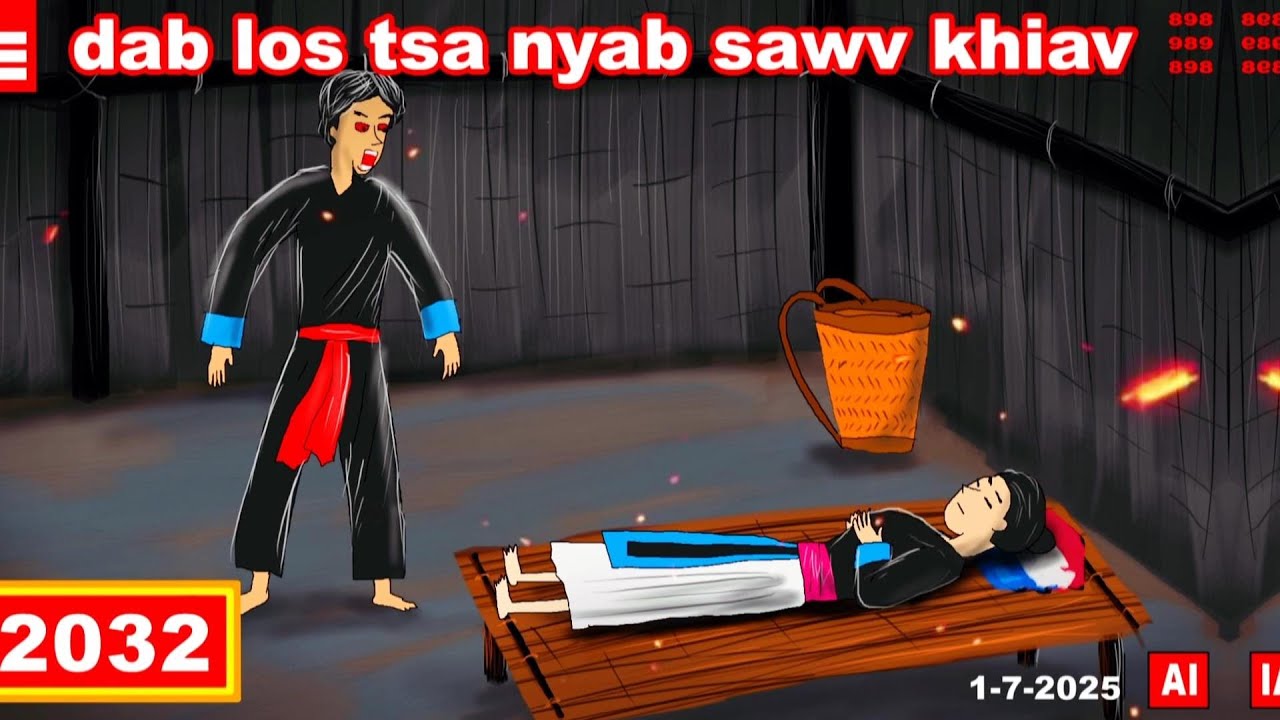 dab hais hmoob - 2032 - 1-7-2025 dab los tsa nyab sawv khiav, ผีมาปลุก, sleep long place.