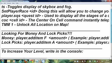 Skyrim Console Commands