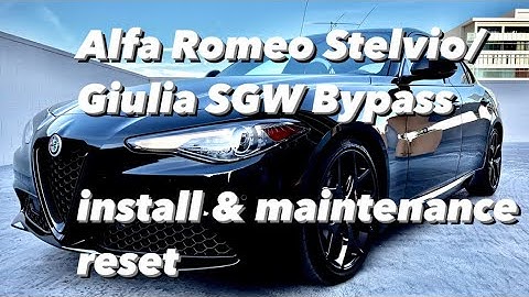 Alfa Romeo Stelvio/Giulia SGW Bypass install & maintenance reset