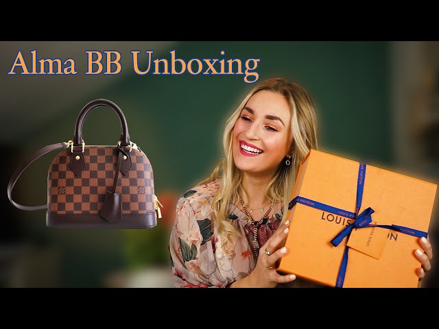 LOUIS VUITTON ALMBA BB DAMIER EBENE UNBOXING 2022