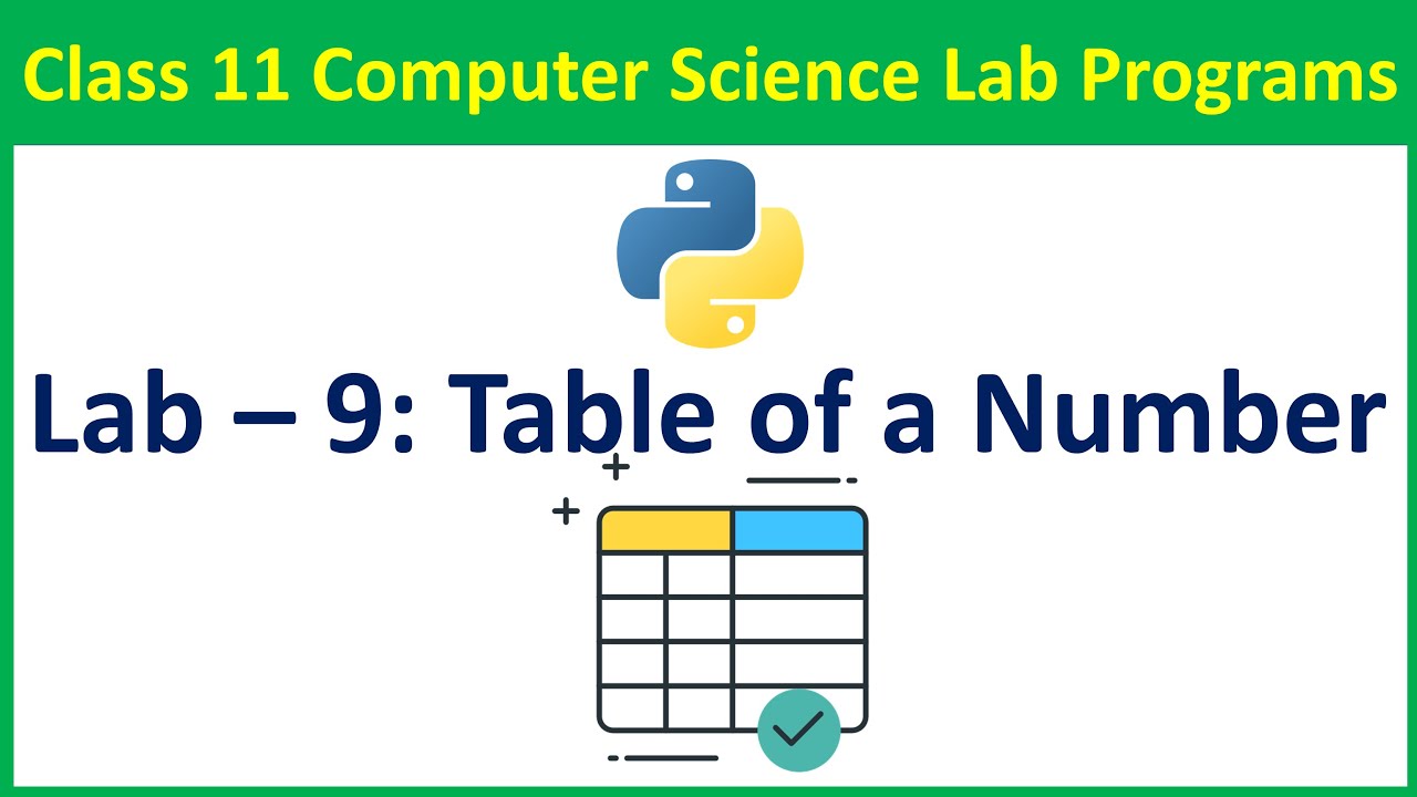 Write A Python Program To Print The Table Of A Given Number The Number ...