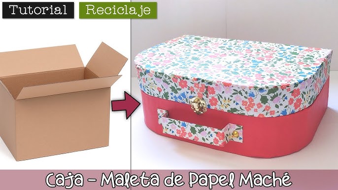 ▶️Como hacer una MALETA RETRO vintage de carton, personalizada y con luz. 