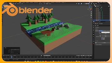【Blender3.1解説チュートリアル】ローポリモデリングでかんたん箱庭アウトドア。