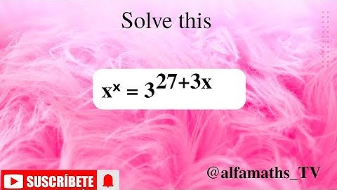 Solve xˣ = 3²⁷ + 2x | Powerful Exponential Equation Trick | Alphamaths_Tv#maths #examviral #mathexer