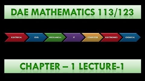 DAE Math Paper A Chapter-1 (Quadratic Equation) Exercise 1.1 Lecture-1