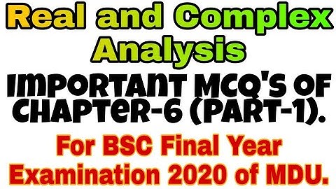 Real and Complex Analysis Important MCQ