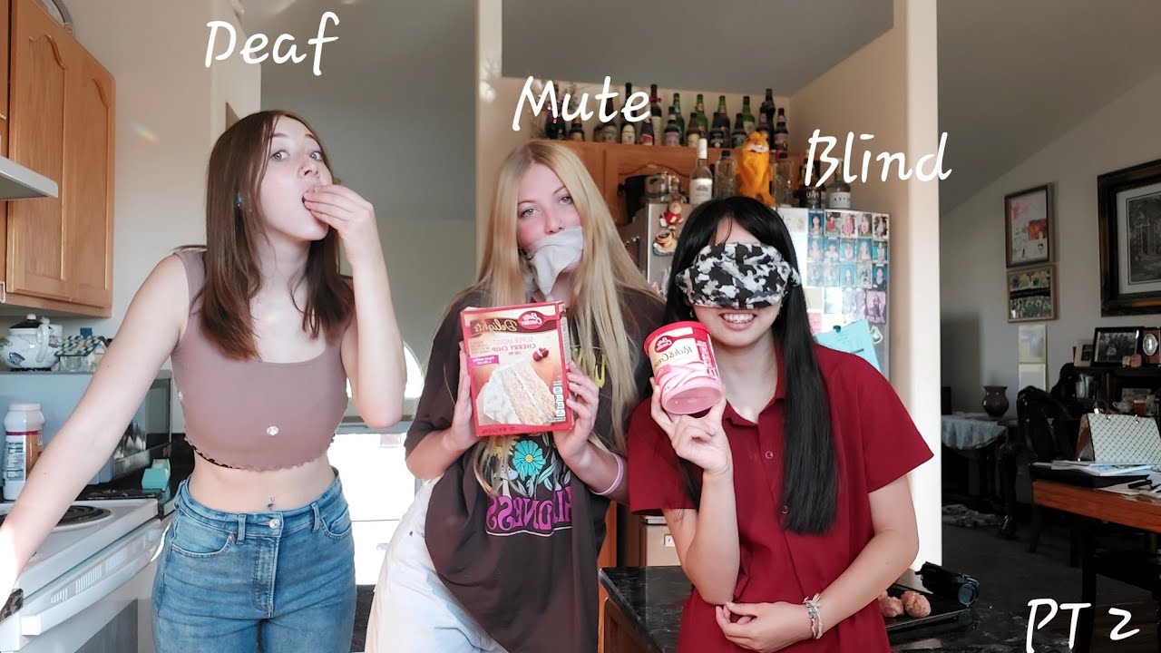Blind, Deaf, Mute baking Challenge (Pt.2) YouTube