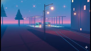 Quiet Winter Streets ❄️ Night Tram Aesthetic + Cozy Lofi Music screenshot 4