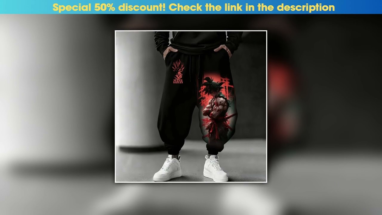 Hot Picks Men's Autumn Winter Sweatpants Japanese Anime Dragon Ball Son Goku Prints Pants Fashion Y