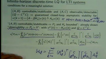 Lecture 2 - Discrete-time Linear Quadratic Optimal Control : Advanced Control Systems 2