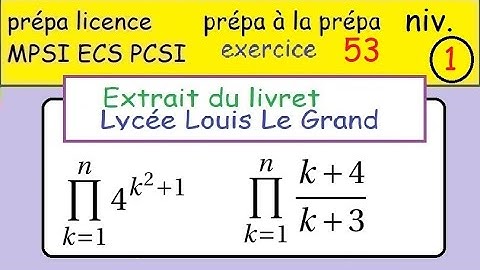 préparer sa prépa MPSI -ex53 - Louis Le Grand -produit symbole PI -