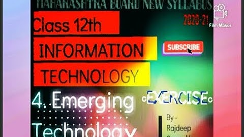12th IT 4.Emerging Technology  shree Hari academy by Rajdeep