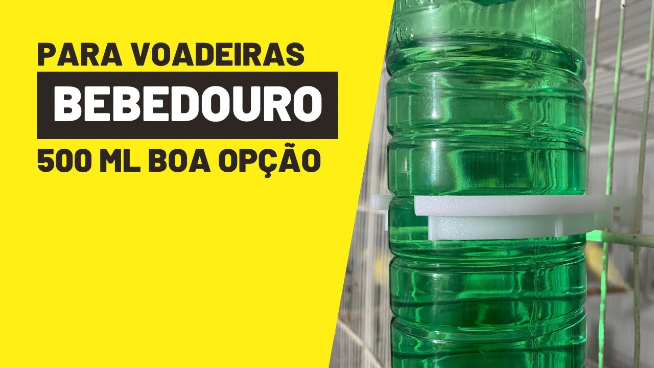BEBEDOURO de 500 ML BOA OPÇÃO para voadeiras de CANÁRIOS