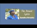 Sandra Brooks - I found the answer down on my knees lyrics | Gospel Caribbean