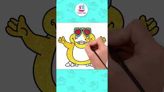 Dibujo de Squishy el Dinosaurio #shorts #dinosaurio #chikiarte