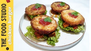 chicken burger recipe | healthy and juice | homemade bread chicken burger | delicious & tasty 😋