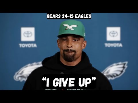 Jalen Hurts CRASHES OUT after loss - Post Game Press Conference - Bears vs Eagles 