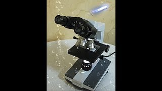 Lumenlab binocular microscope unboxing, assembling, and using