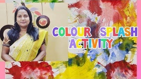 Colour Splash Activity with SACS Team Kindergarten/Online class Activity for #HoliCelebration