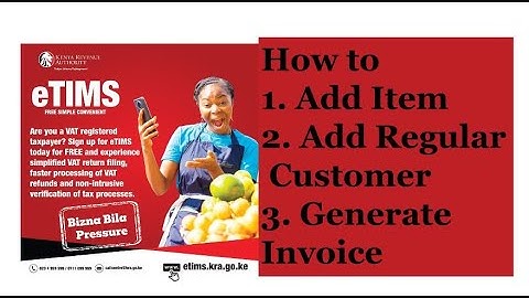 eTIMS: HOW TO USE THE eTIMS SOFTWARE PAYPOINT WINDOWS | Goods/ both goods and services traders only