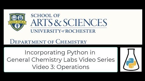 Emission Spectroscopy Video 3: Operations