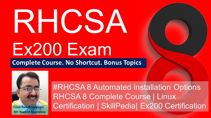 #RHCSA RHEL 8 Automated Installation | RHCSA 8 Complete Course | Linux Certification | Ex200