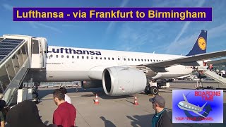 BoardingTime! Trip report - Lufthansa Eco - Dusseldorf via Frankfurt to Birmingham - A319/A320neo