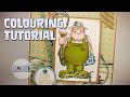 Dr. Digi's House of Stamps "Anglin' Andy" colouring tutorial by Kimberly