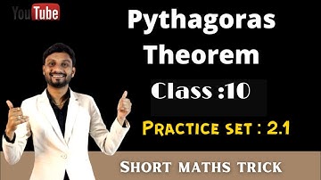 Pythagoras theorem Class 10 Practice Set 2.1 l Geometric mean l Maharashtra State Board l