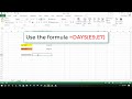 How to count number of days since date in Excel