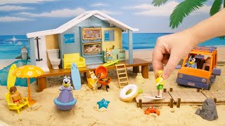 Bluey Ultimate Beach Cabin Playset Unboxing &amp; Surf Adventure! | Fun Beach Playtime with ToyTubeTV