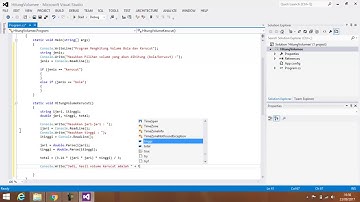 Program Menghitung Volume Bola dan Kerucut di Visual Studio 2012 dengan bahasa C#