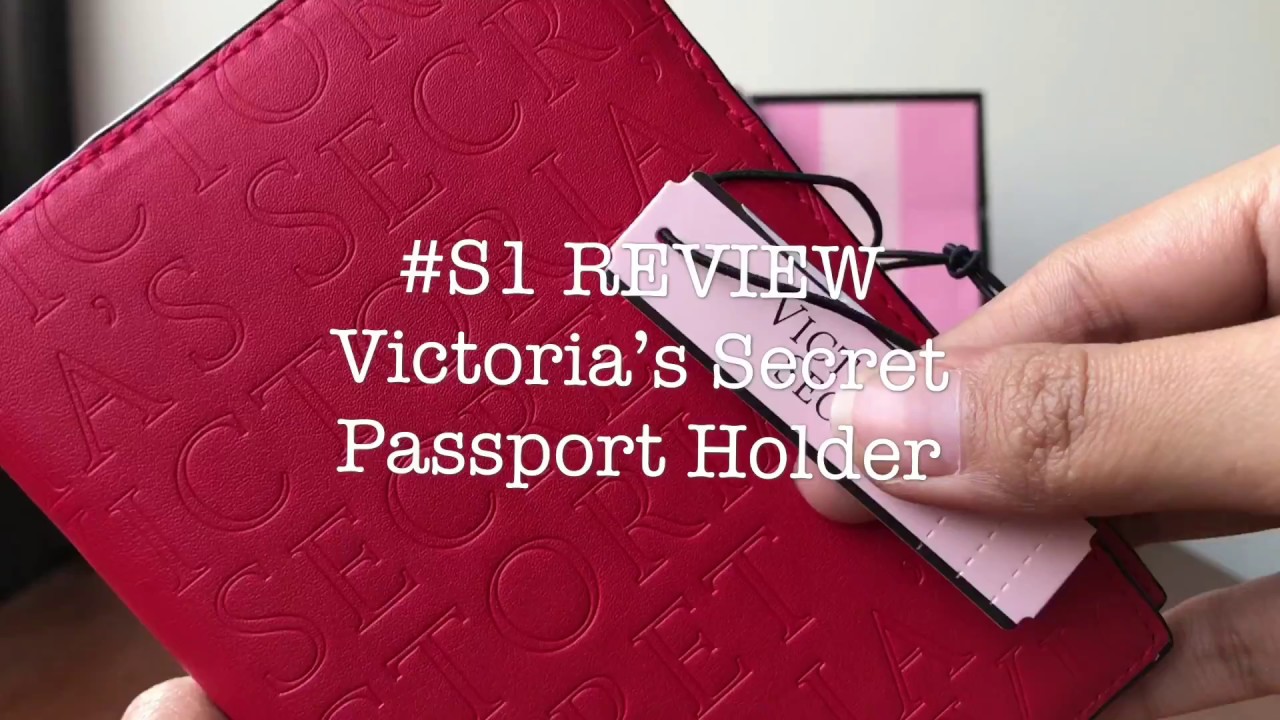 victoria secret passport holder pink