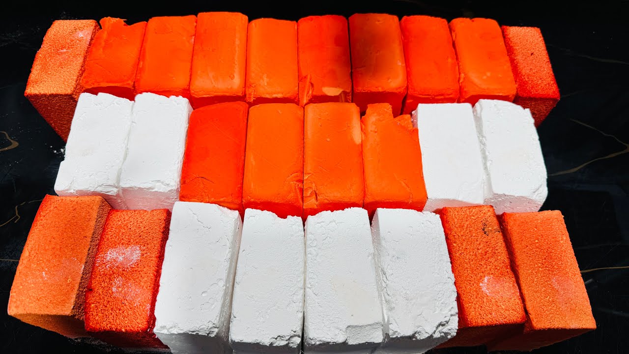 Orange Dyed Chalk ASMR Crush | Oddly ASMR Crush 