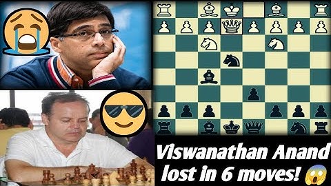 Viswanathan Anand just loss in 6 Moves !😱 || Zapata Alonso vs Viswanathan Anand