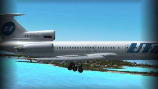 FS2004 Tu-154M landing at St.Maarten