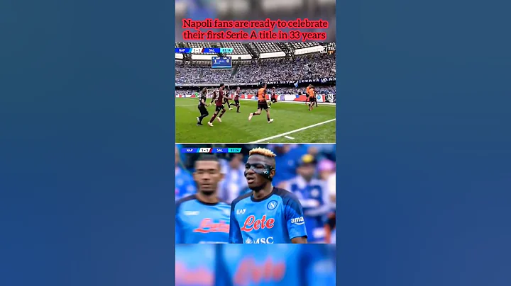 Napoli fans are ready to celebrate their first Serie A title in 33 years. #shorts #Napoli #football