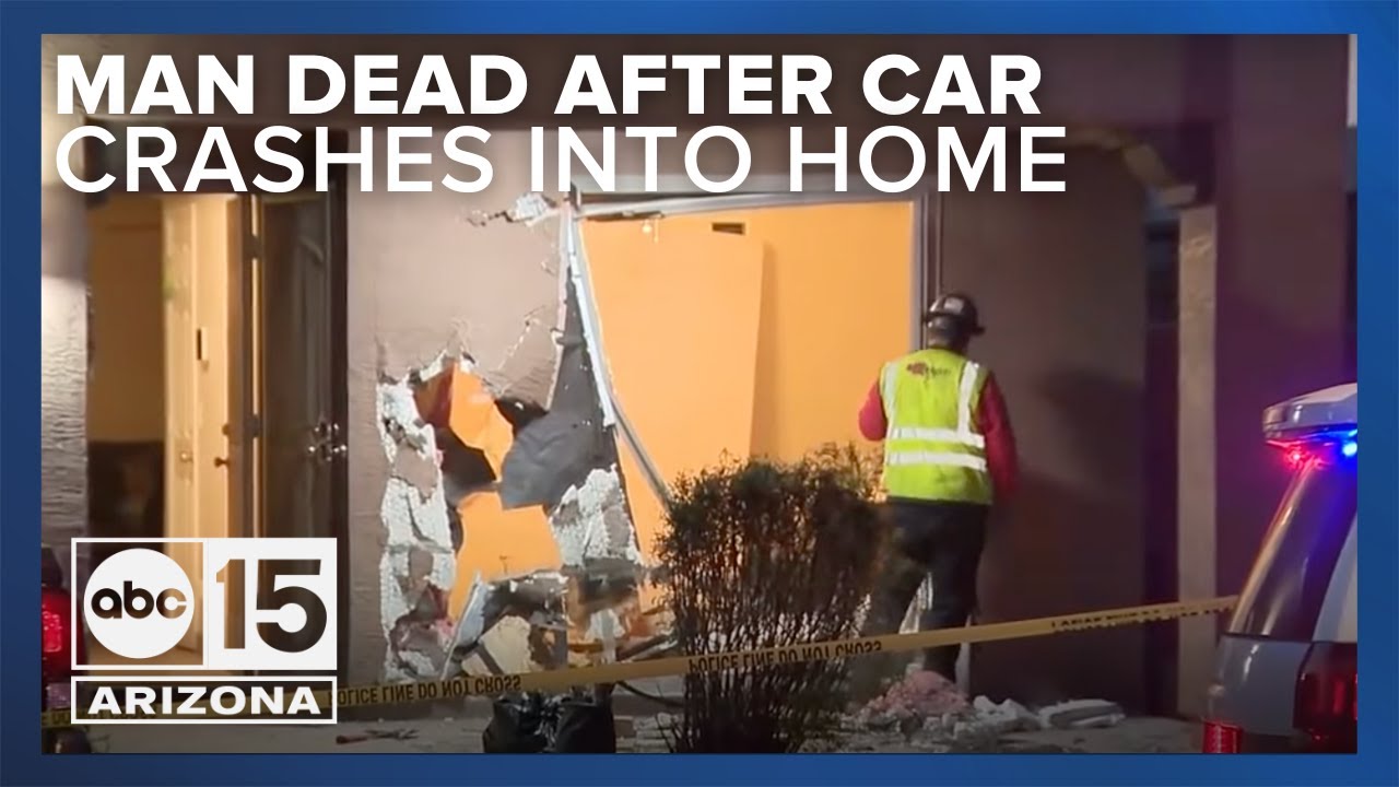 Man dead after car crashes into Phoenix home, family says - YouTube