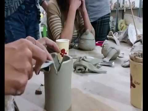 איך להכין ספל מחימר בטכניקה מעורבת-ענבר עזרן